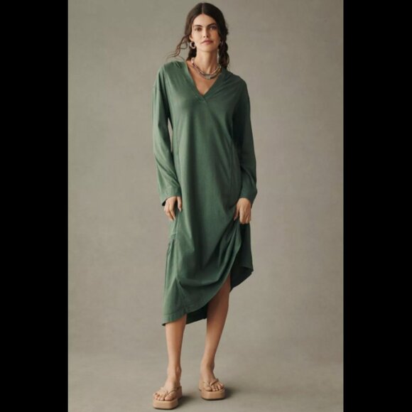 Anthropologie Dresses & Skirts - Anthropologie/Daily Hooded Green Maxi Dress